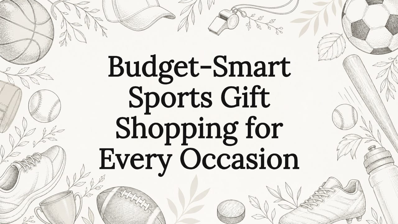 Decorative sports illustration framing title