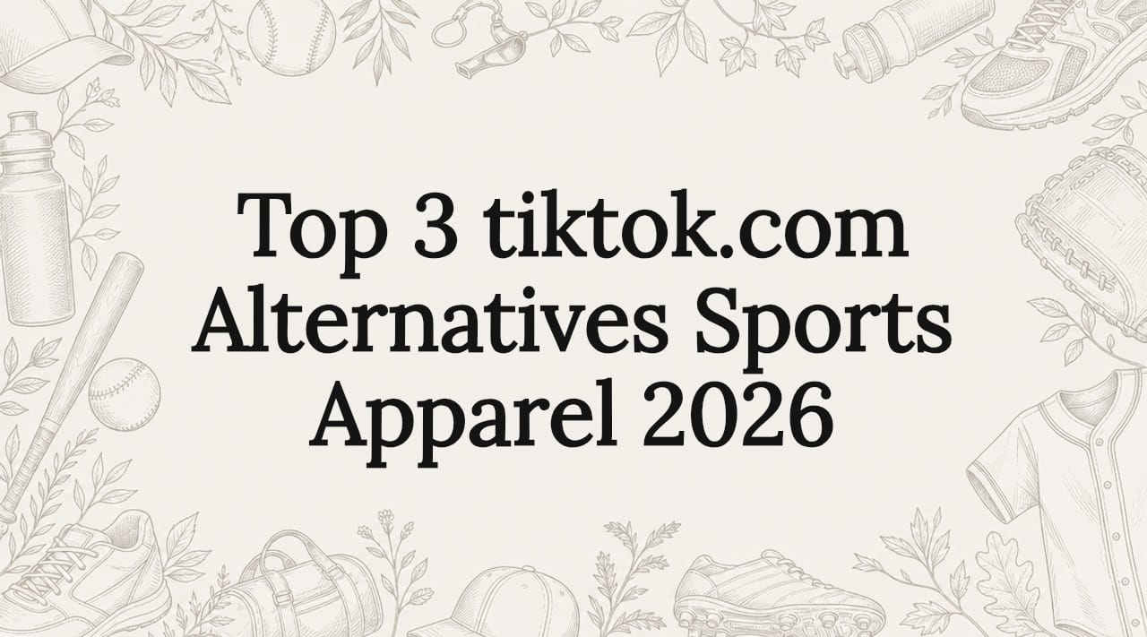Hand-drawn sports gear illustration framing title text