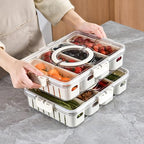 Snack Tray With Divided Lid And Handle - Magnolia Wild SC
