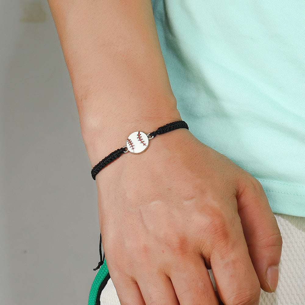 Multi-Sport Braided Bracelet Adjustable Jewelry for Game Day Fans - Magnolia Wild SC