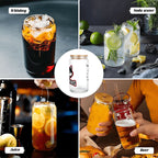 Custom Libbey-Style Glass Tumbler with Bamboo Lid – Personalized Team Logo, Names, and Signature Drinkware - Magnolia Wild SC