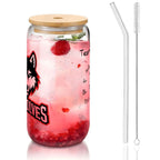 Custom Libbey-Style Glass Tumbler with Bamboo Lid – Personalized Team Logo, Names, and Signature Drinkware - Magnolia Wild SC