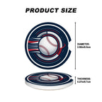 Baseball Power Stroke Car Coasters | Absorbent Ceramic 2-Pack
