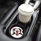 Soccer Mom Car Coasters – 2 Pack Ceramic Absorbent Cup Holder Inserts with Cork Base - Magnolia Wild SC