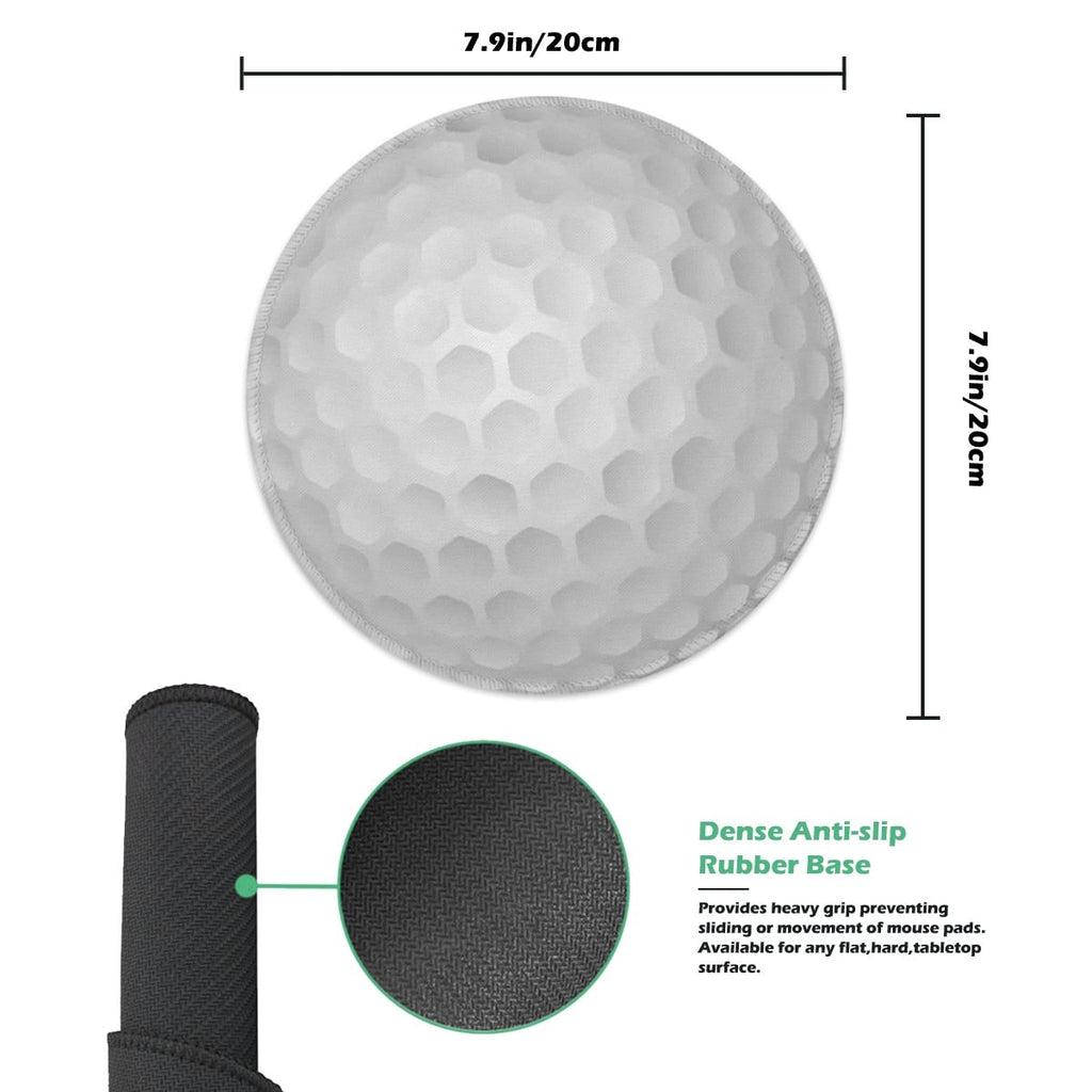 Golf Ball Mouse Pad – Non-Slip Polyester Rubber Base Mouse Pad - Magnolia Wild SC