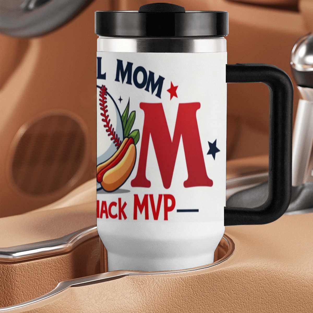 The "Snack Shack MVP" 40oz Baseball Mom Tumbler - Magnolia Wild SC