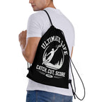 Personalized Ultimate Frisbee Drawstring Bag - "Cut. Catch. Score"