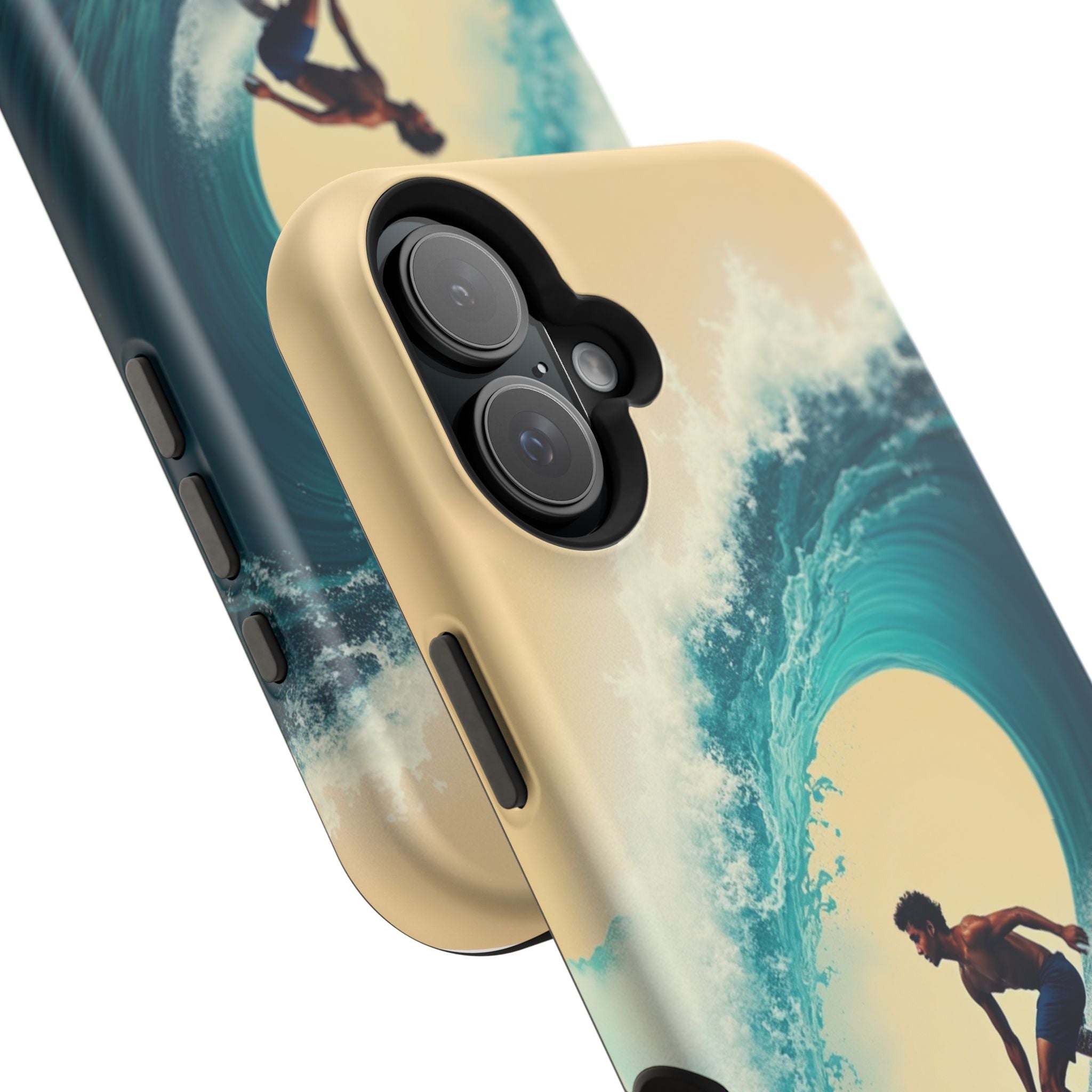 Surfer Riding a Wave iPhone Case — Magnetic Impact-Resistant - Magnolia Wild SC