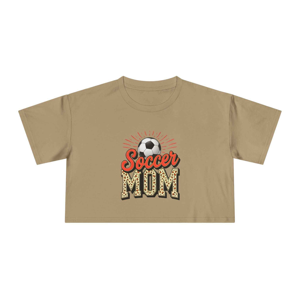 Soccer Mom Cheetah Print Women's Crop Tee
