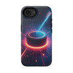 Neon Laser Hockey Puck Impact-Resistant Phone Case - Magnolia Wild SC