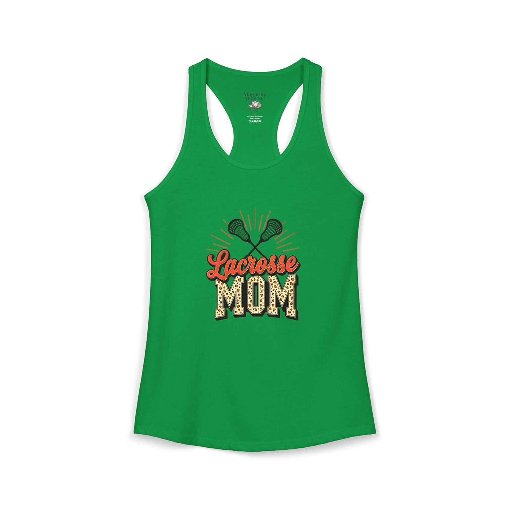 Lacrosse Mom Racerback Tank – Personalized Name & Number Option