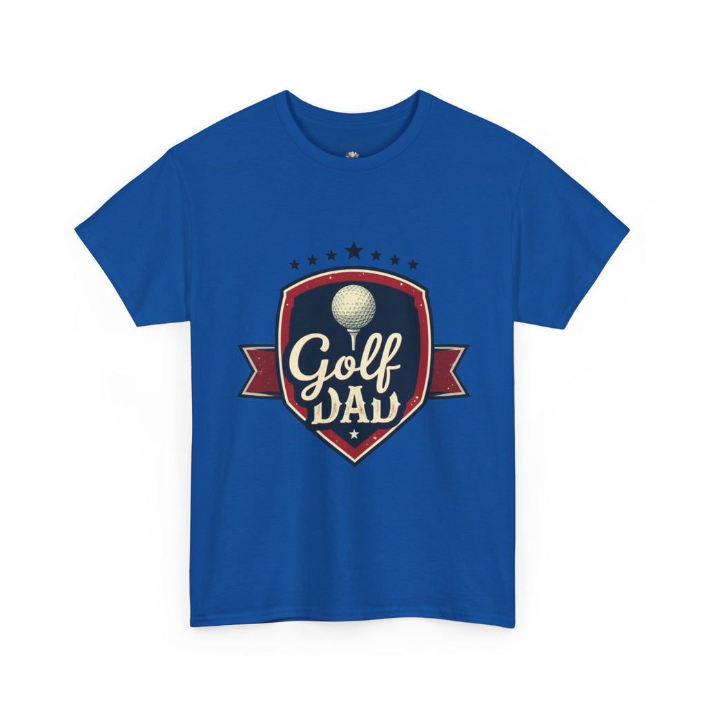 Retro Badge Style: The Vintage Golf Dad Shield Tee - Magnolia Wild SC