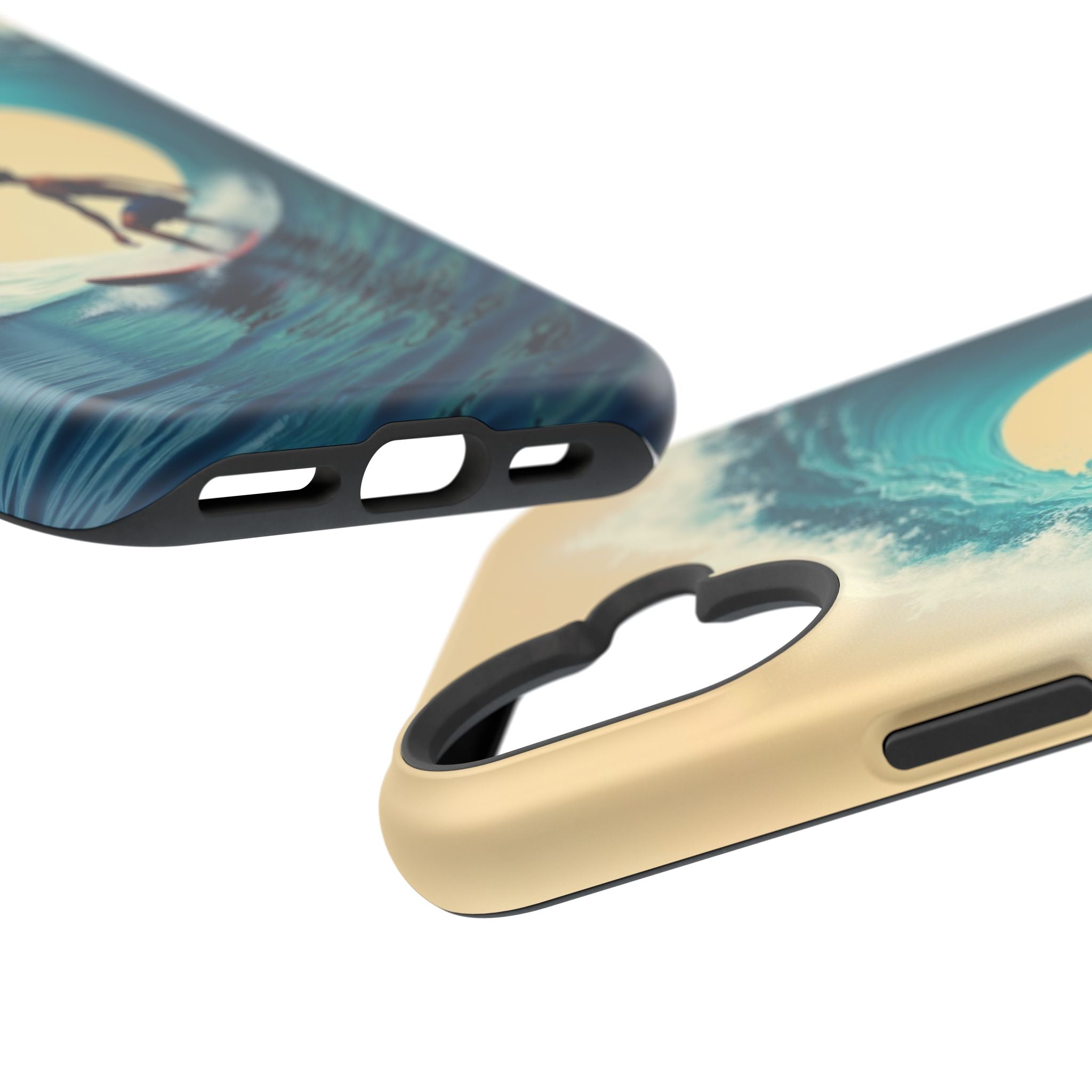 Surfer Riding a Wave iPhone Case — Magnetic Impact-Resistant - Magnolia Wild SC