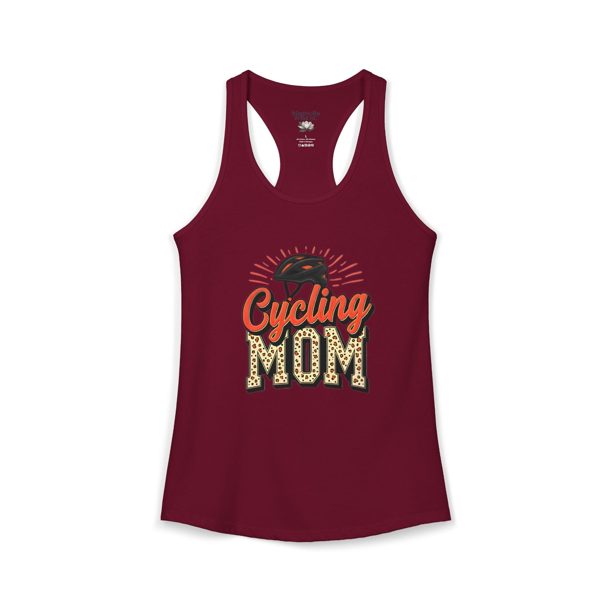 Personalized Cycling Mom Racerback Tank – Personalized Name & Number Option | Lightweight Women’s Cycling Tank TopCycling Racerback Tank - Magnolia Wild SC