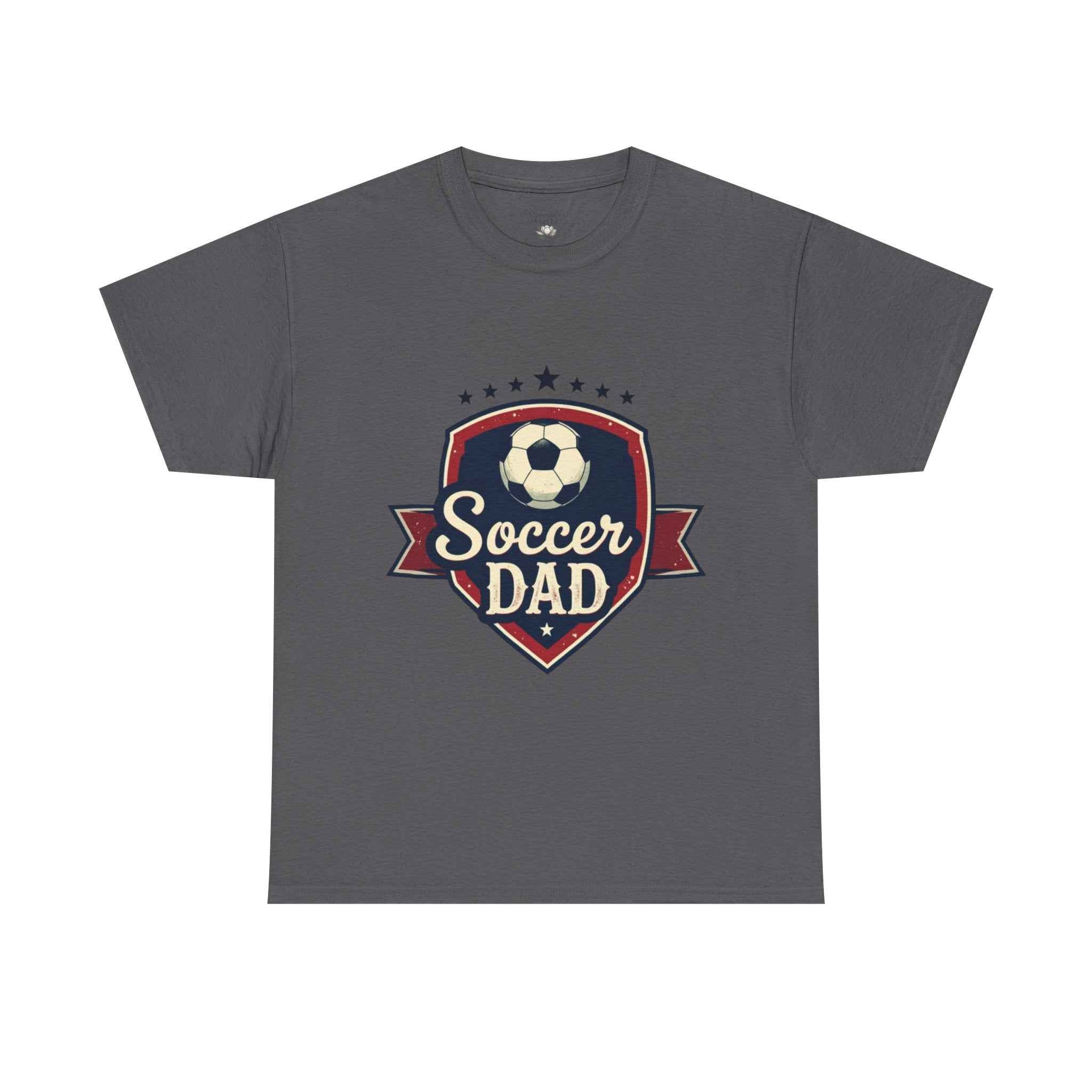 Retro Badge Style: The Vintage Soccer Dad Shield Tee