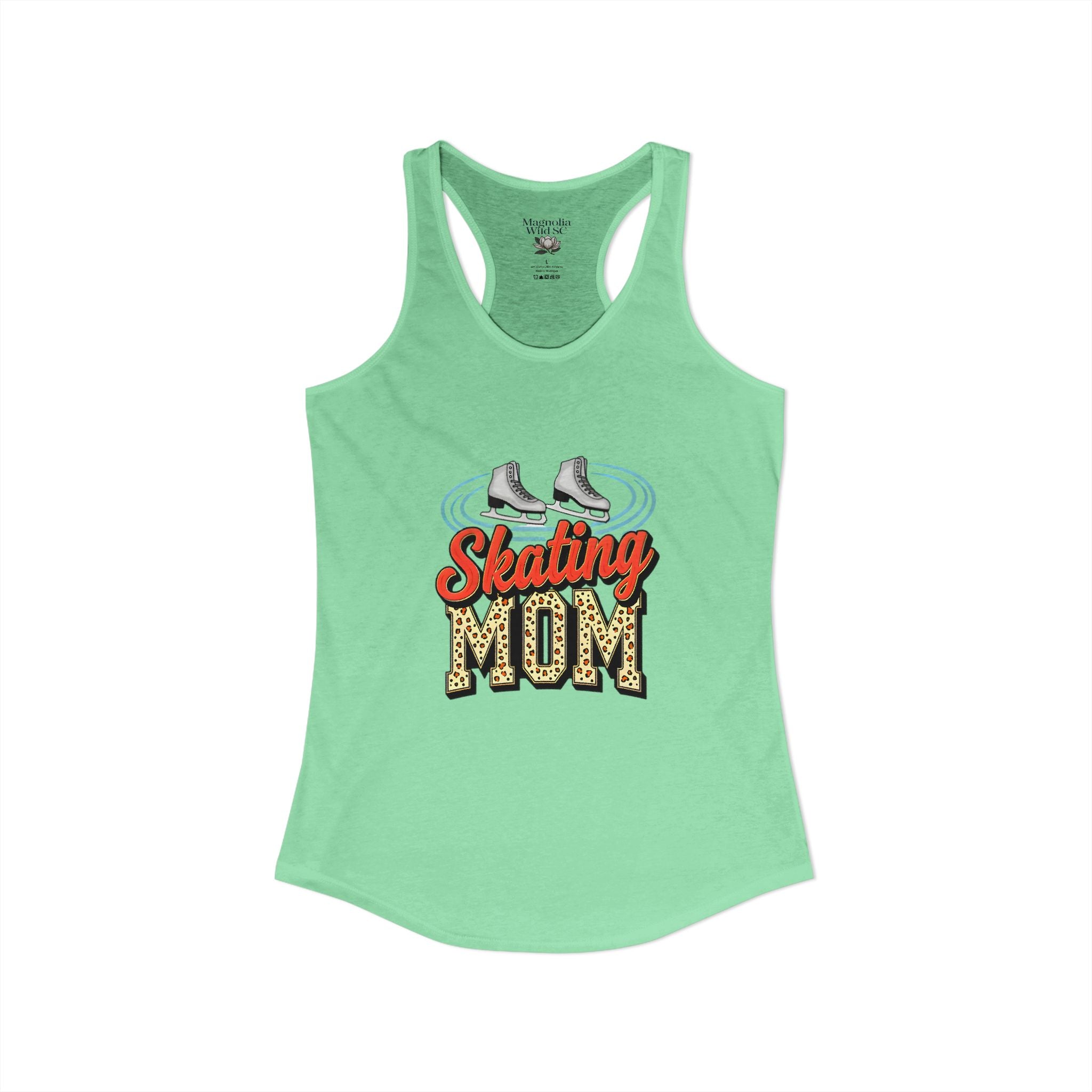 Figure Skating Mom Racerback Tank – Personalized Name & Number Option | Lightweight Women’s Figure Skating Tank Top - Magnolia Wild SC