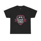 Retro Badge Style: The Vintage Swim Dad Shield Tee