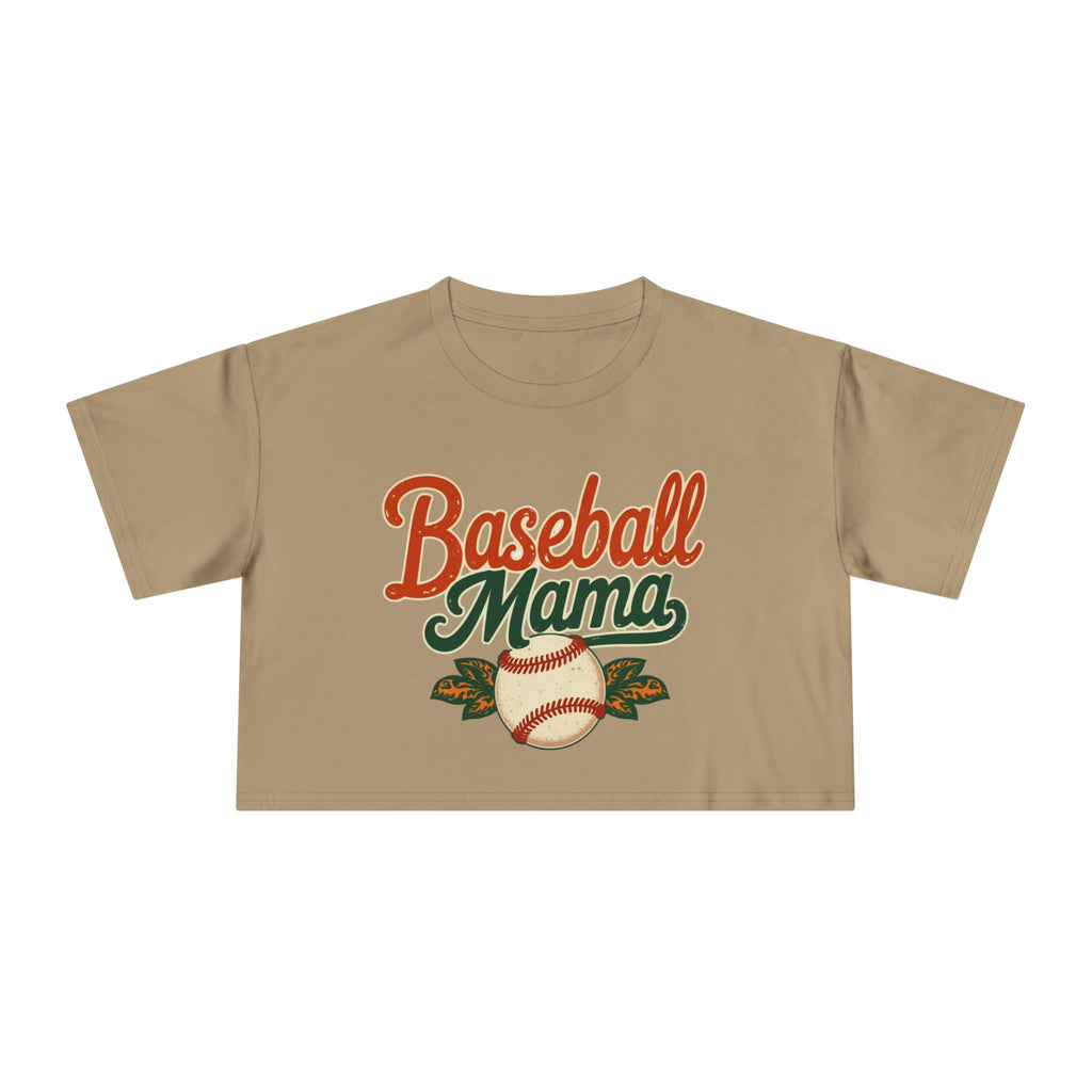 Baseball Mama Crop Tee | Retro Baseball Graphic, Mom Sports Top - Magnolia Wild SC