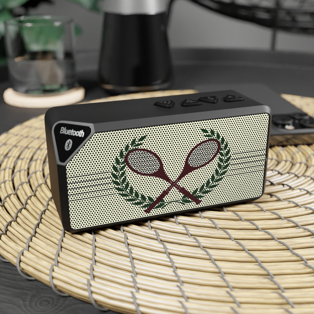 Tennis Racket Bluetooth Speaker — Crossed Rackets & Laurel Design