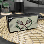 Tennis Racket Bluetooth Speaker — Crossed Rackets & Laurel Design