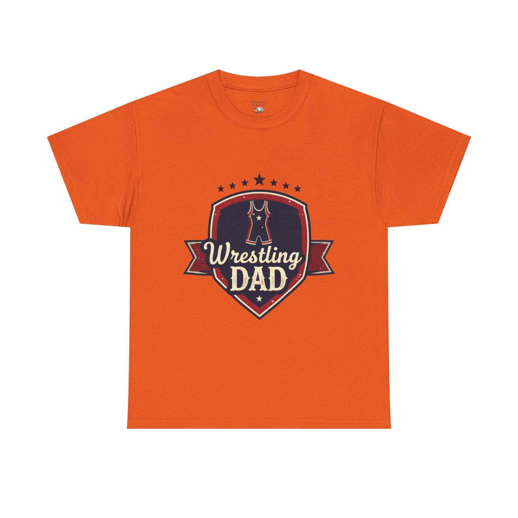 Retro Badge Style: The Vintage Wrestling Dad Shield Tee