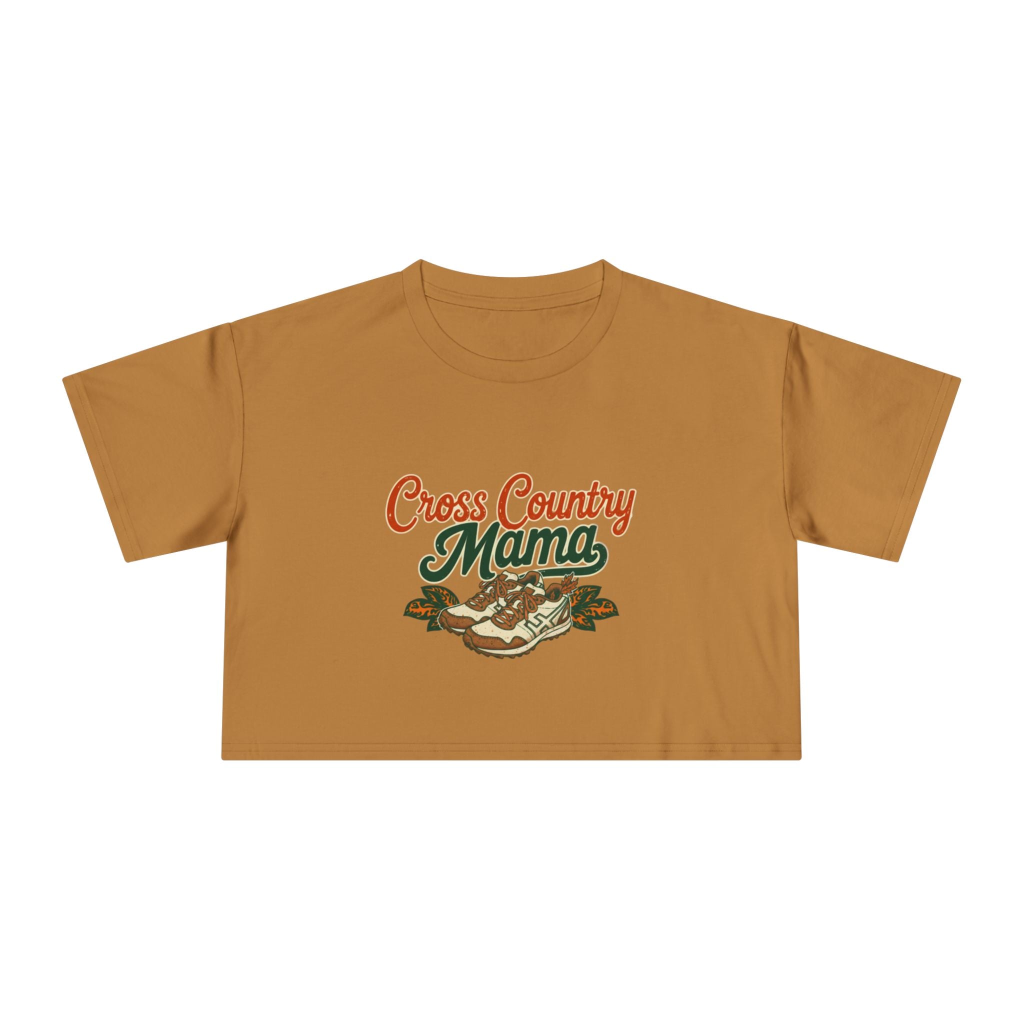 Cross Country Mama Crop Tee | Retro Cross Country Graphic, Mom Sports Top - Magnolia Wild SC