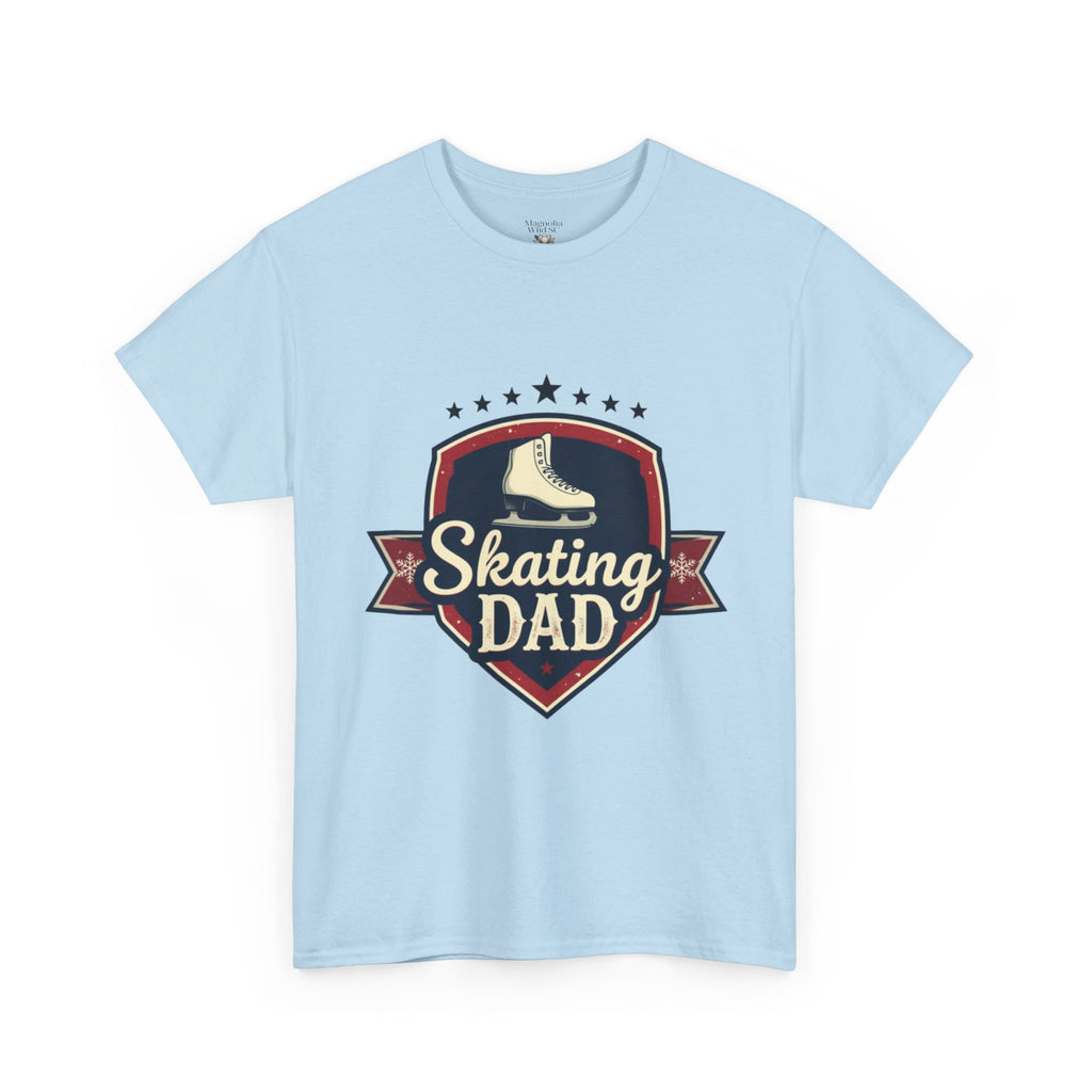 Retro Badge Style: The Vintage Figure Skating Dad Shield Tee - Magnolia Wild SC