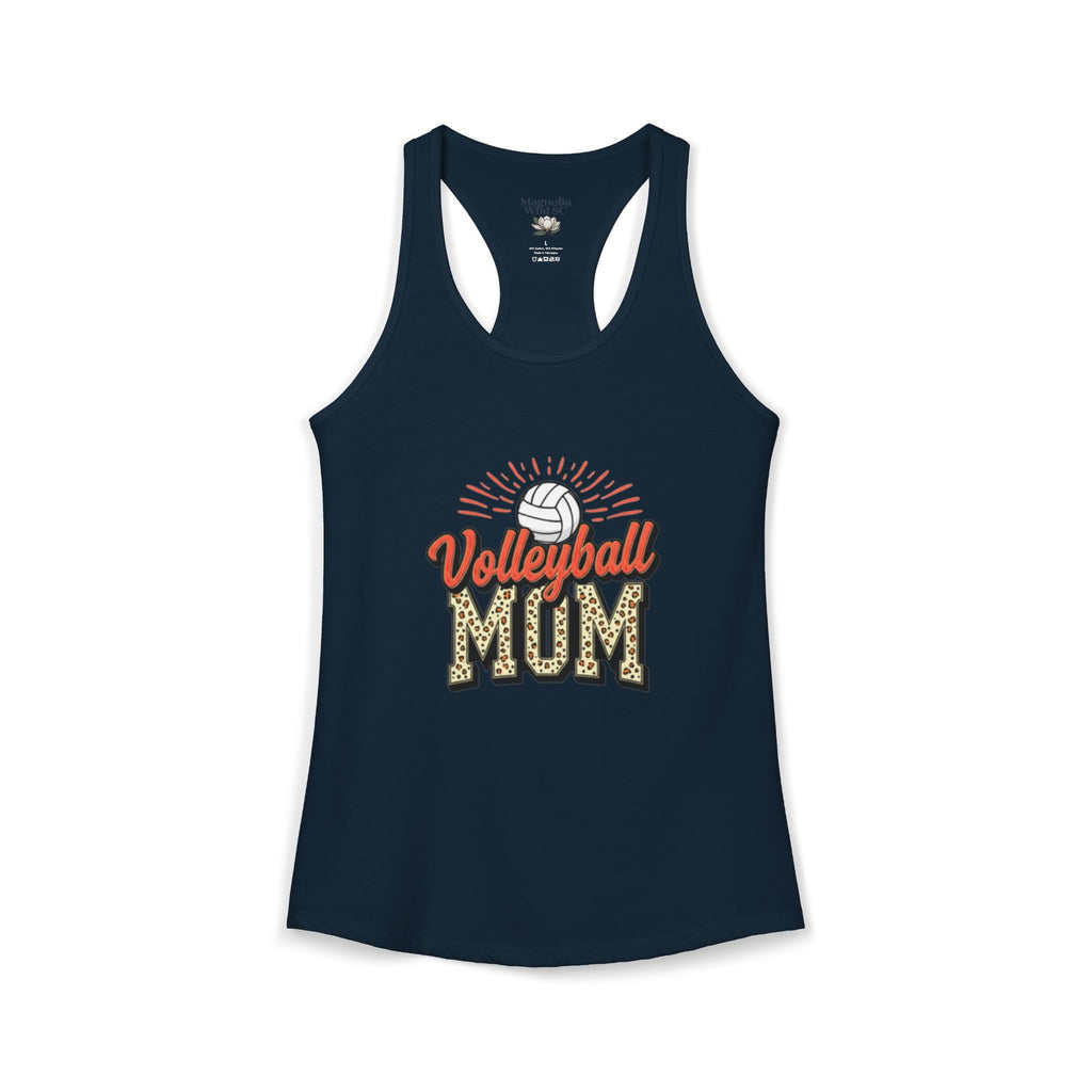 Volleyball Mom Racerback Tank – Personalized Name & Number Option | Lightweight Women’s Volleyball Tank Top - Magnolia Wild SC