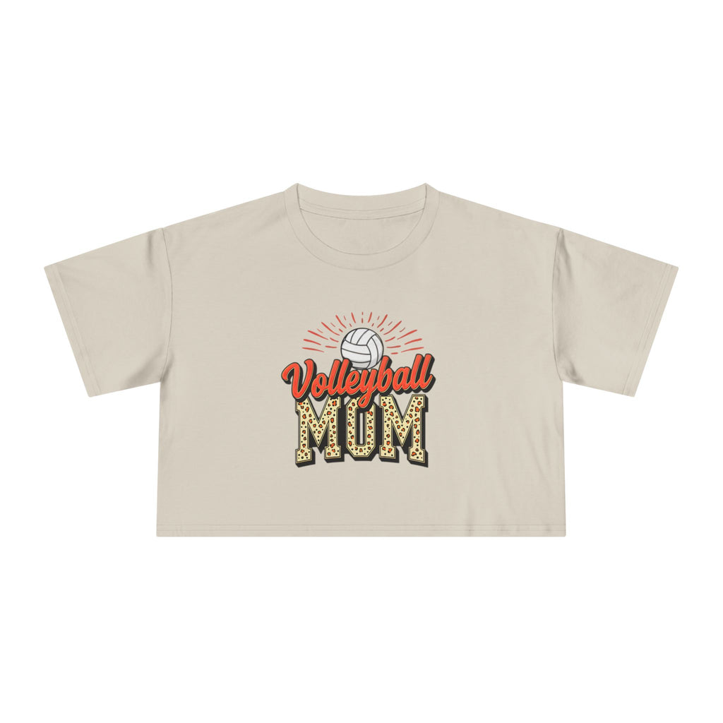 Volleyball Mom Cheetah Print Women's Crop Tee - Magnolia Wild SC