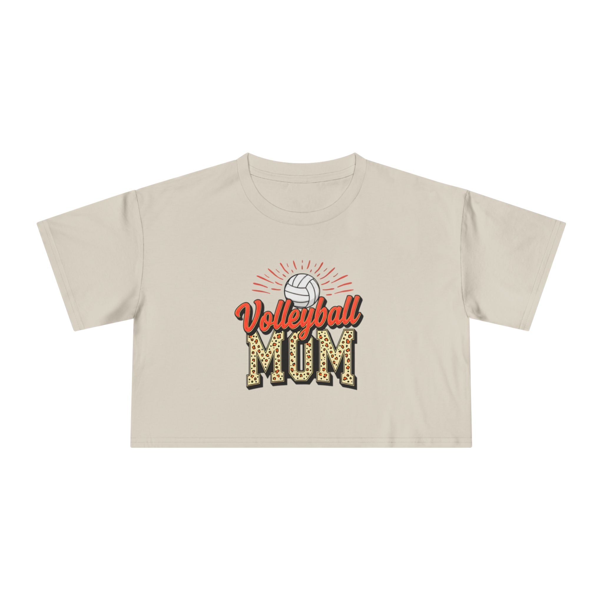 Volleyball Mom Cheetah Print Women's Crop Tee - Magnolia Wild SC