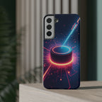 Neon Laser Hockey Puck Impact-Resistant Phone Case - Magnolia Wild SC