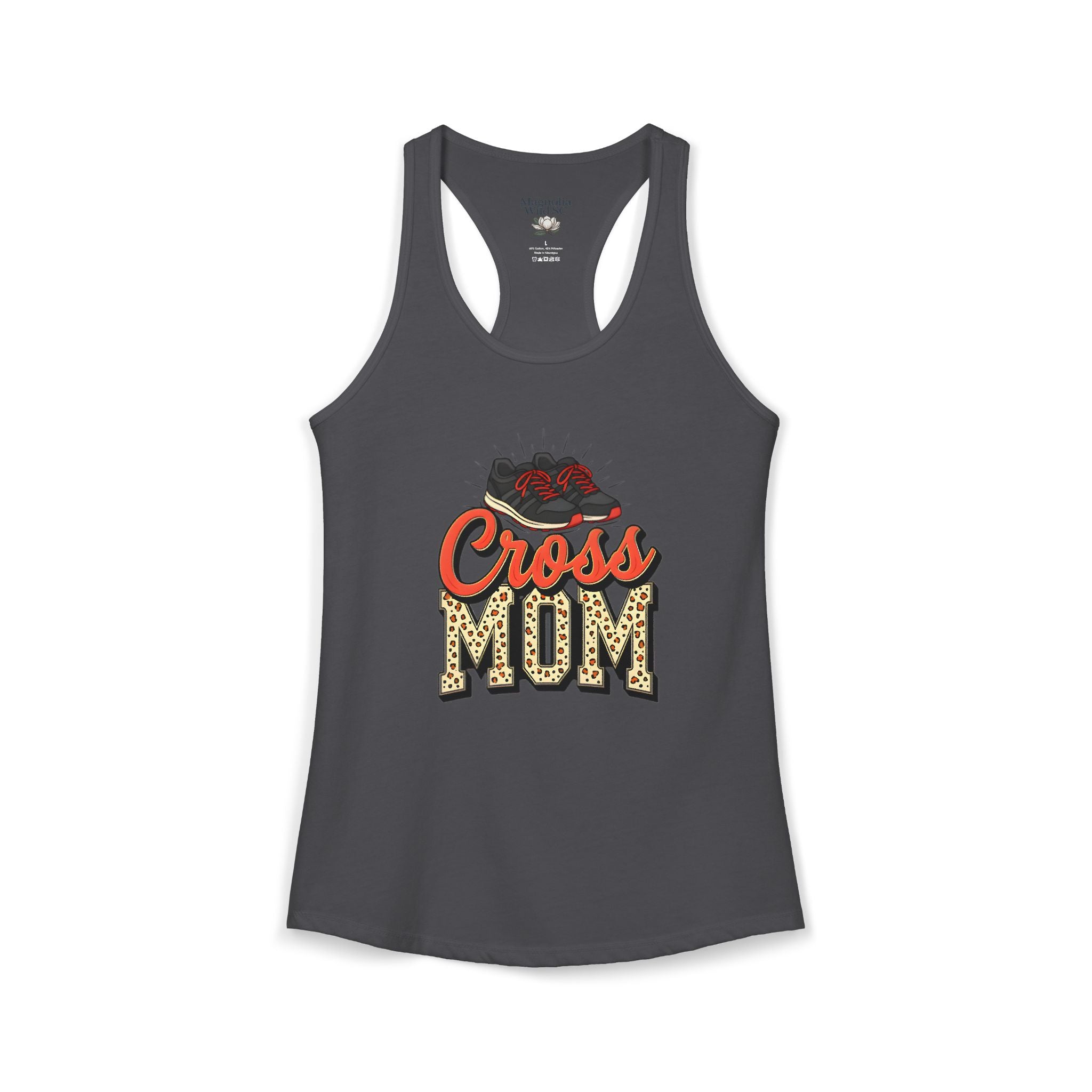 Mom Cross Country Mom Racerback Tank – Personalized Name & Number Option - Magnolia Wild SC