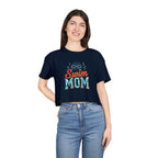 Swim Mom Print Crop Tee