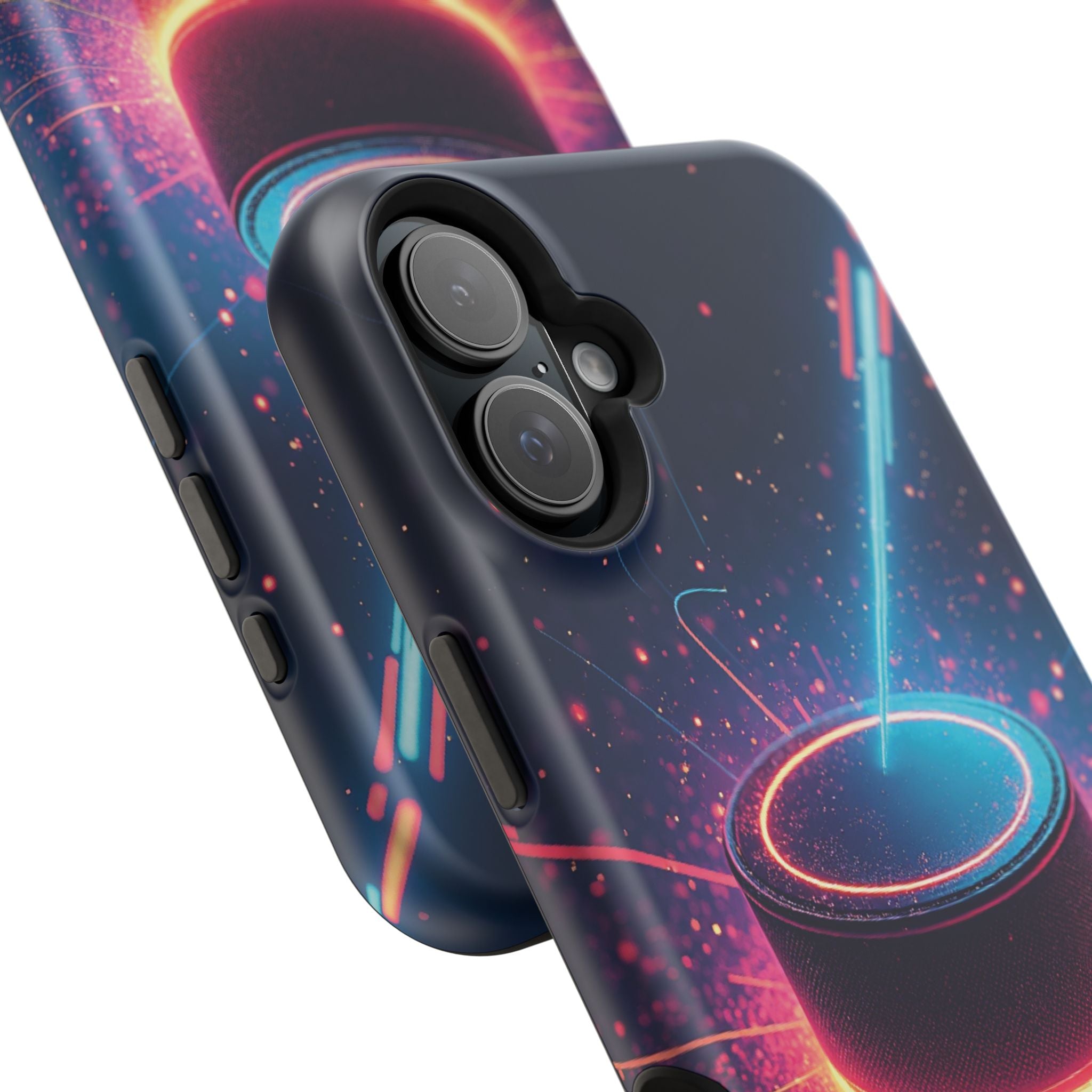 Neon Laser Hockey Puck Impact-Resistant Phone Case - Magnolia Wild SC