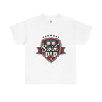 Retro Badge Style: The Vintage Swim Dad Shield Tee