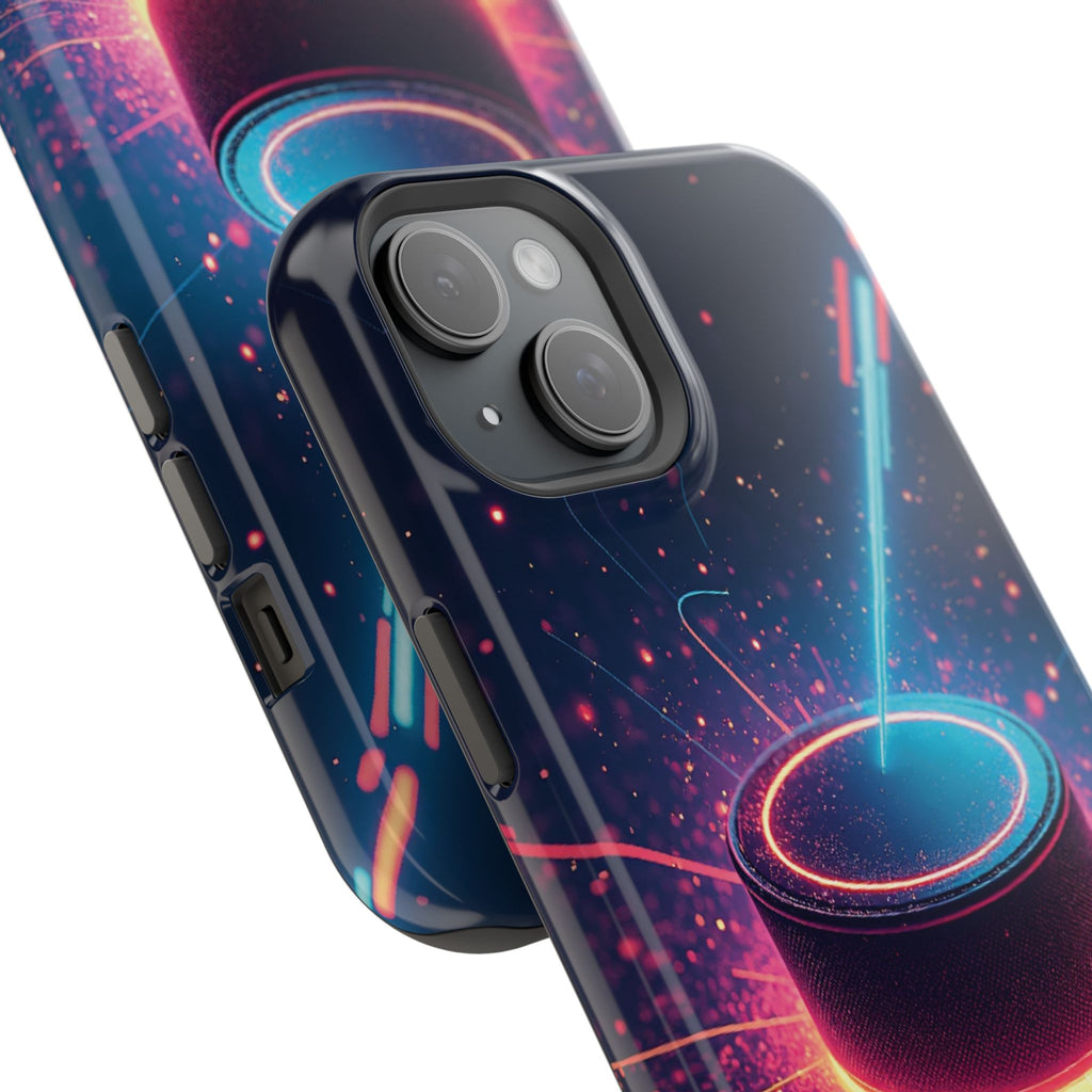 Neon Laser Hockey Puck Impact-Resistant Phone Case - Magnolia Wild SC