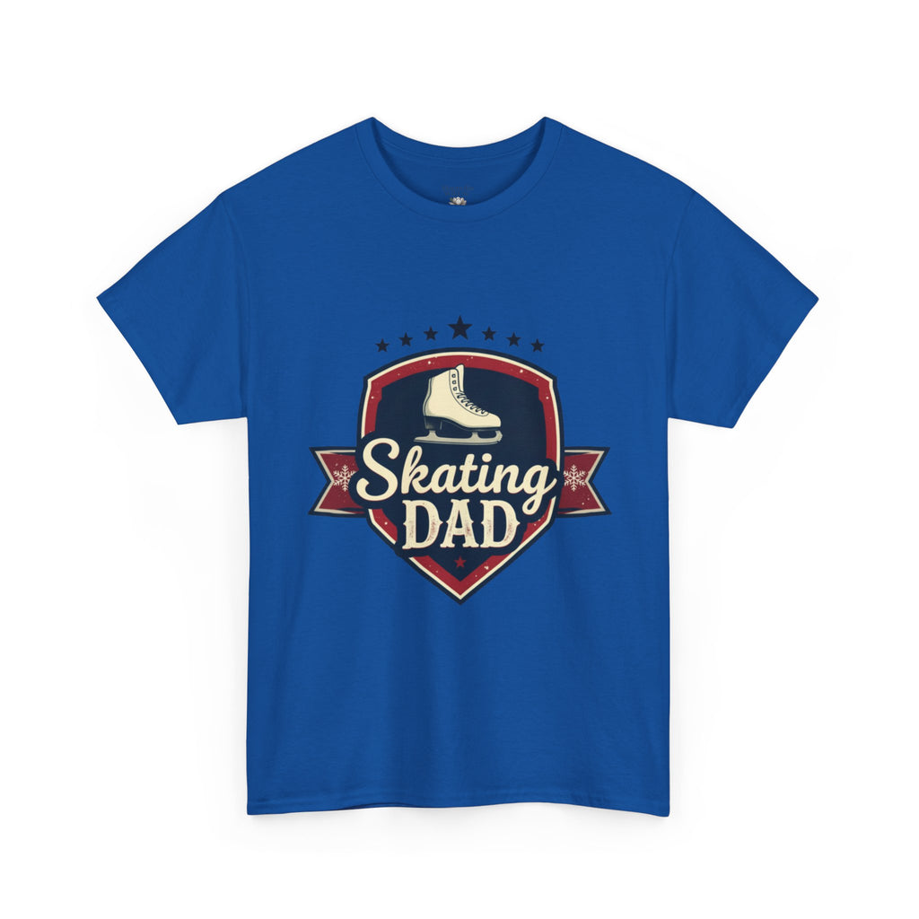 Retro Badge Style: The Vintage Figure Skating Dad Shield Tee - Magnolia Wild SC