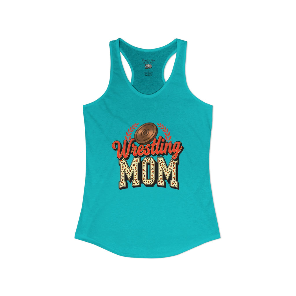 Wrestling Mom Racerback Tank – Personalized Name & Number Option | Lightweight Women’s Wrestling Tank Top - Magnolia Wild SC