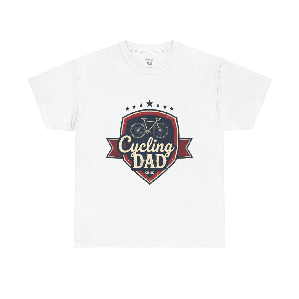 Retro Badge Style: The Vintage Cycling Dad Shield Tee - Magnolia Wild SC
