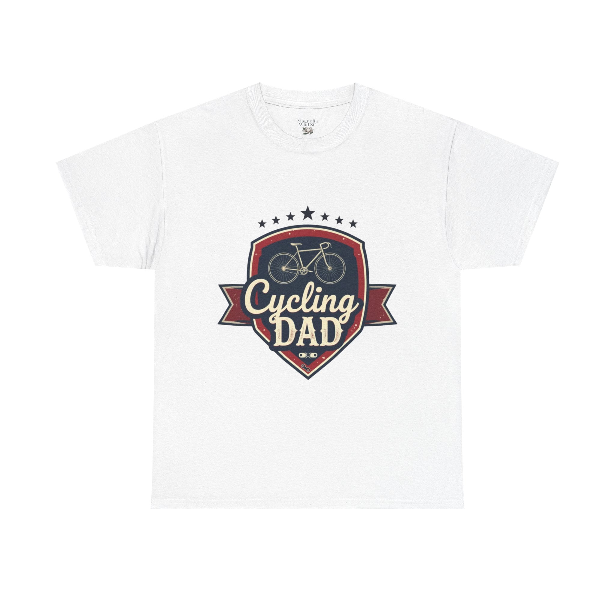 Retro Badge Style: The Vintage Cycling Dad Shield Tee - Magnolia Wild SC
