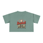 Baseball Mom Cheetah Print Women's Crop Tee - Magnolia Wild SC