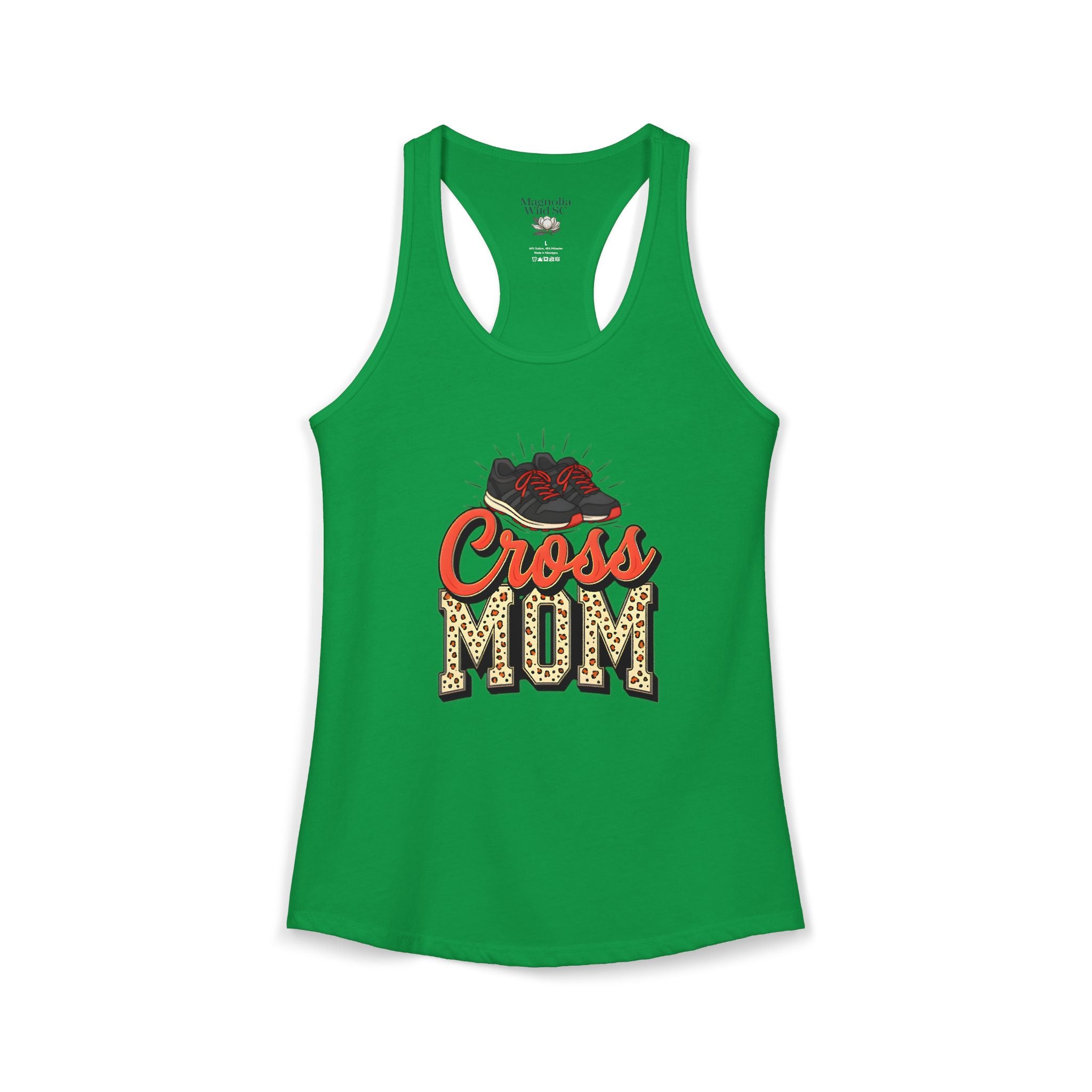 Mom Cross Country Mom Racerback Tank – Personalized Name & Number Option - Magnolia Wild SC
