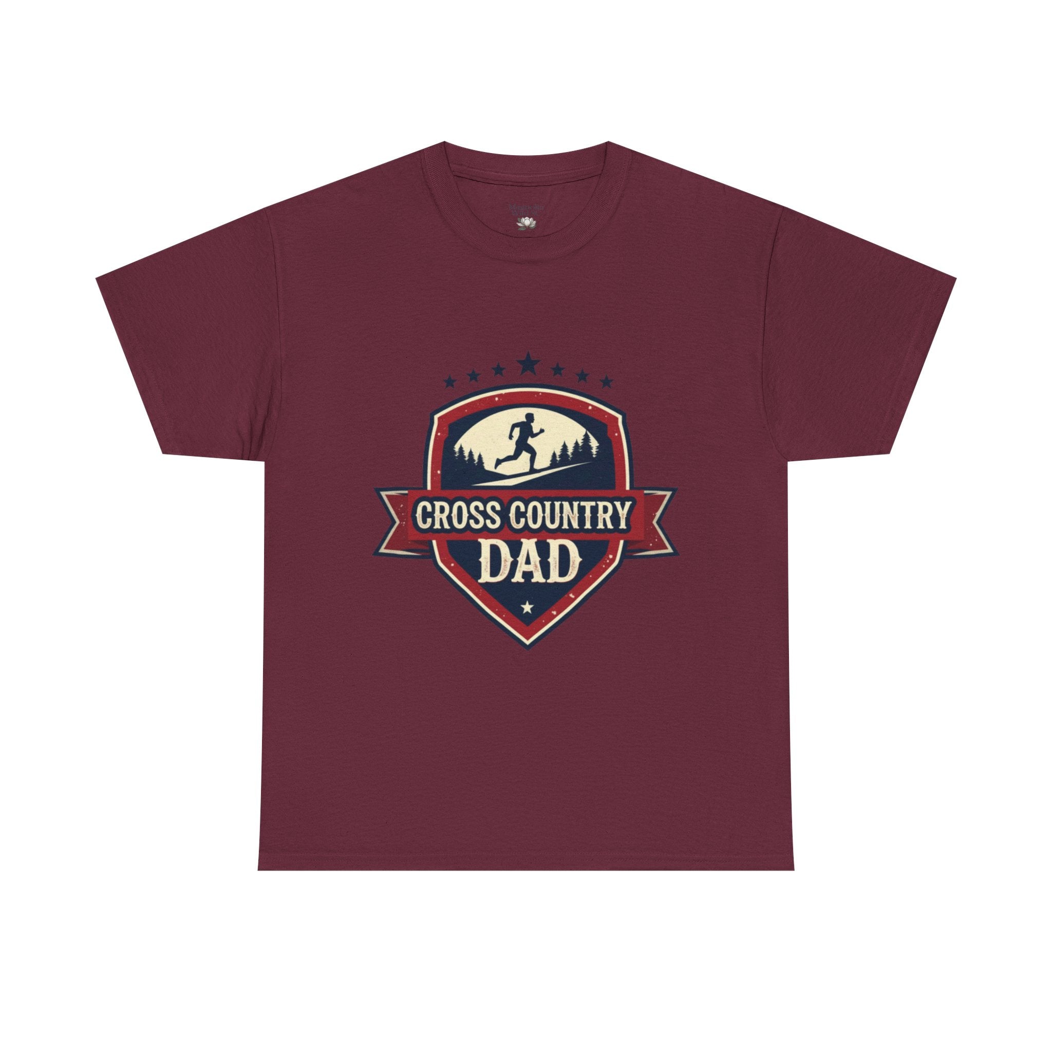 Retro Badge Style: The Vintage Cross Country Dad Shield Tee - Magnolia Wild SC