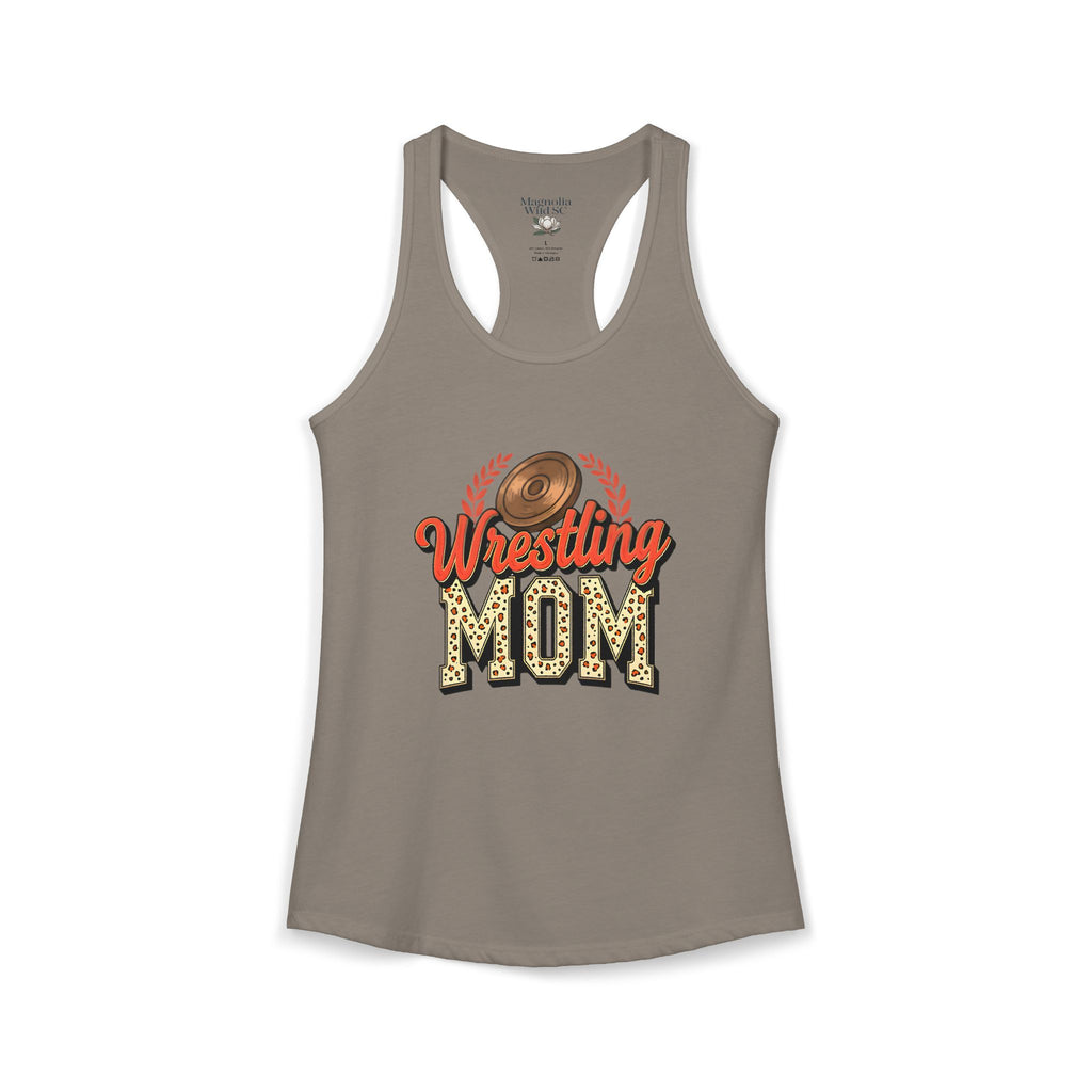 Wrestling Mom Racerback Tank – Personalized Name & Number Option | Lightweight Women’s Wrestling Tank Top - Magnolia Wild SC
