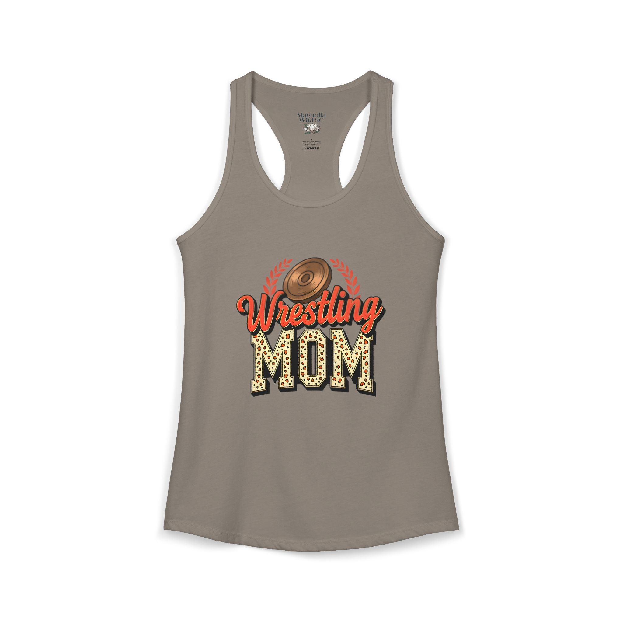Wrestling Mom Racerback Tank – Personalized Name & Number Option | Lightweight Women’s Wrestling Tank Top - Magnolia Wild SC