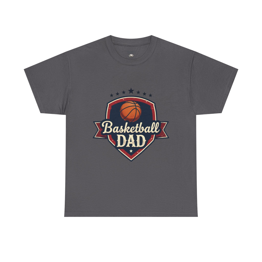 Retro Court Style: The Vintage Basketball Dad Shield Tee - Magnolia Wild SC