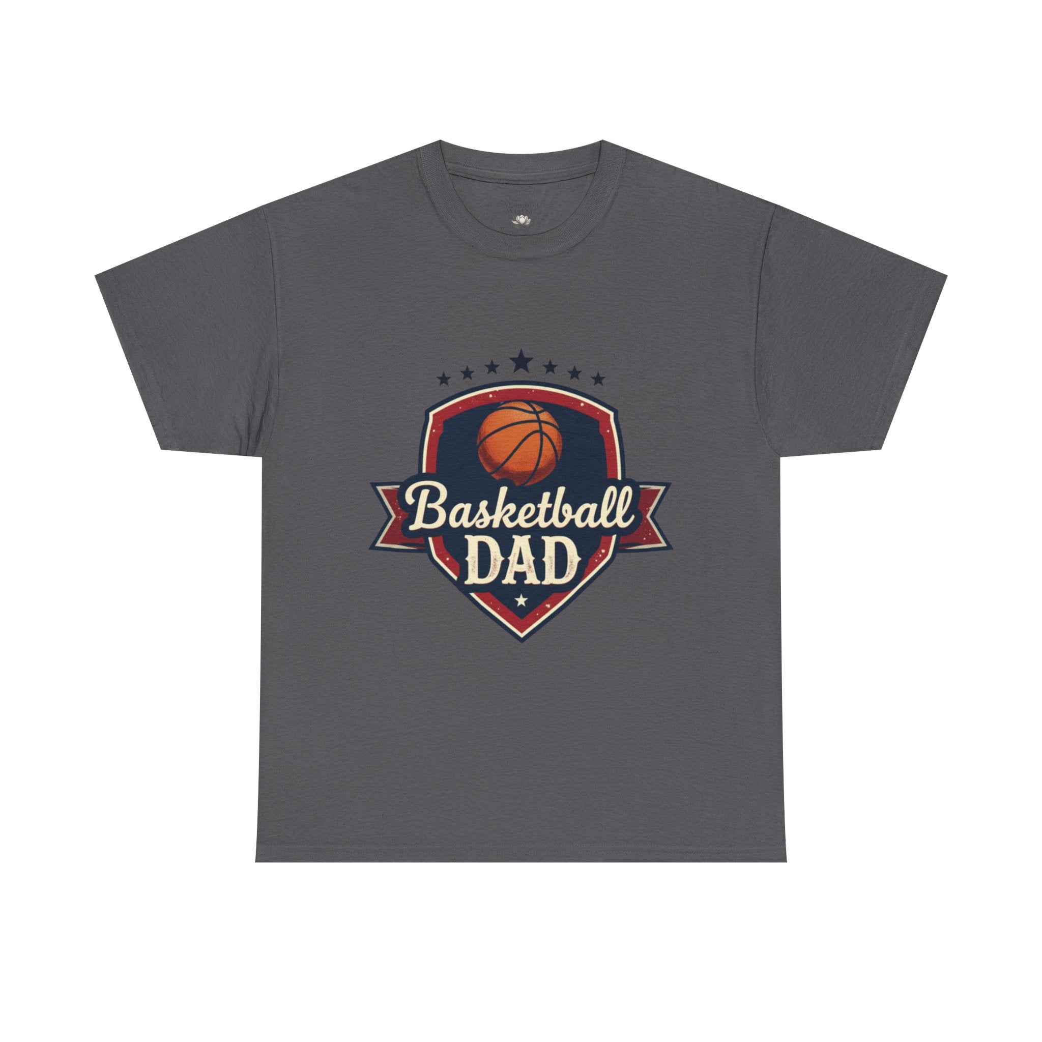 Retro Court Style: The Vintage Basketball Dad Shield Tee - Magnolia Wild SC