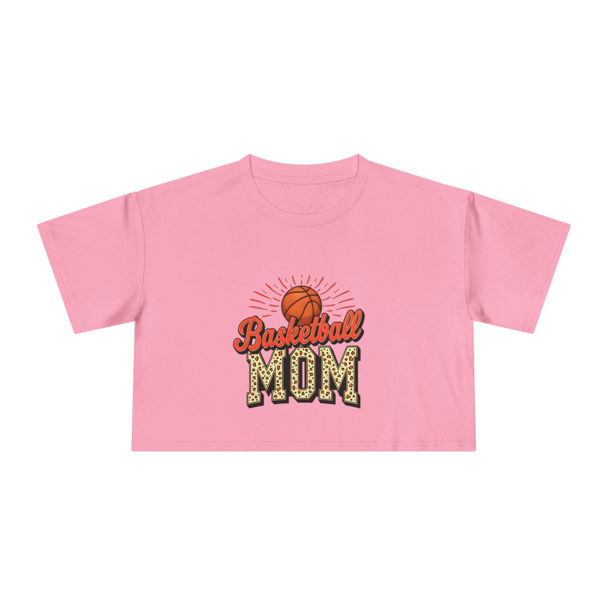 Basketball Mom Cheetah Print Women's Crop Tee - Magnolia Wild SC