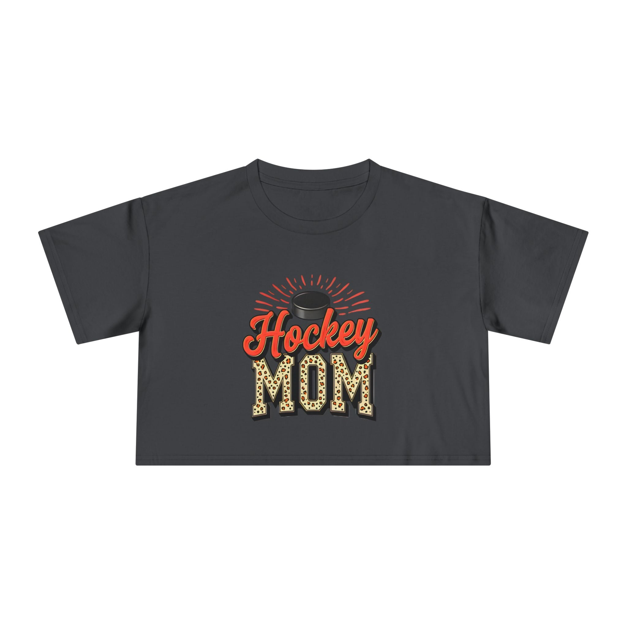 Hockey Mom Cheetah Print Women's Crop Tee - Magnolia Wild SC