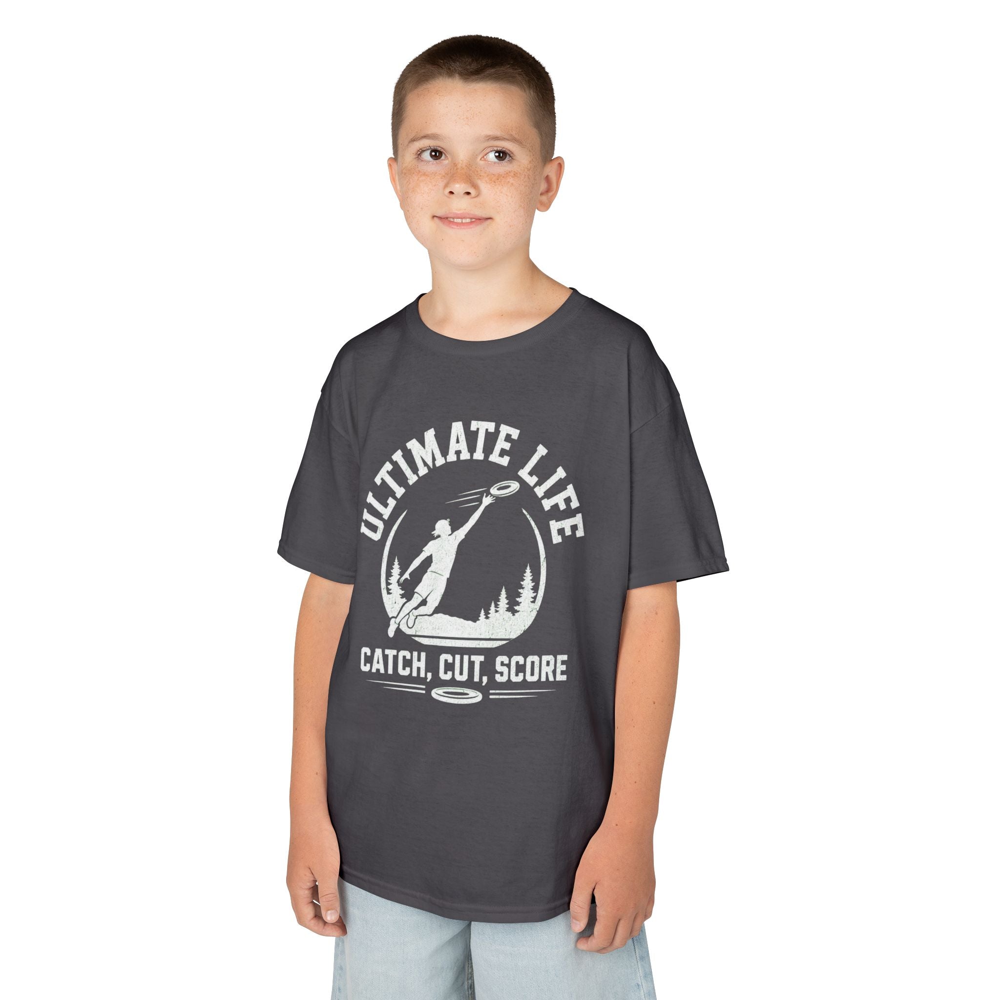 Ultimate Life Kids Tee — “Catch, Cut, Score” Ultimate Frisbee Youth Shirt - Magnolia Wild SC